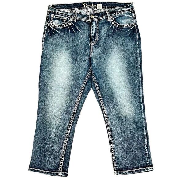 ND Weekend Cropped Button Flap Pockets Jeans 14 - Picture 2 of 8